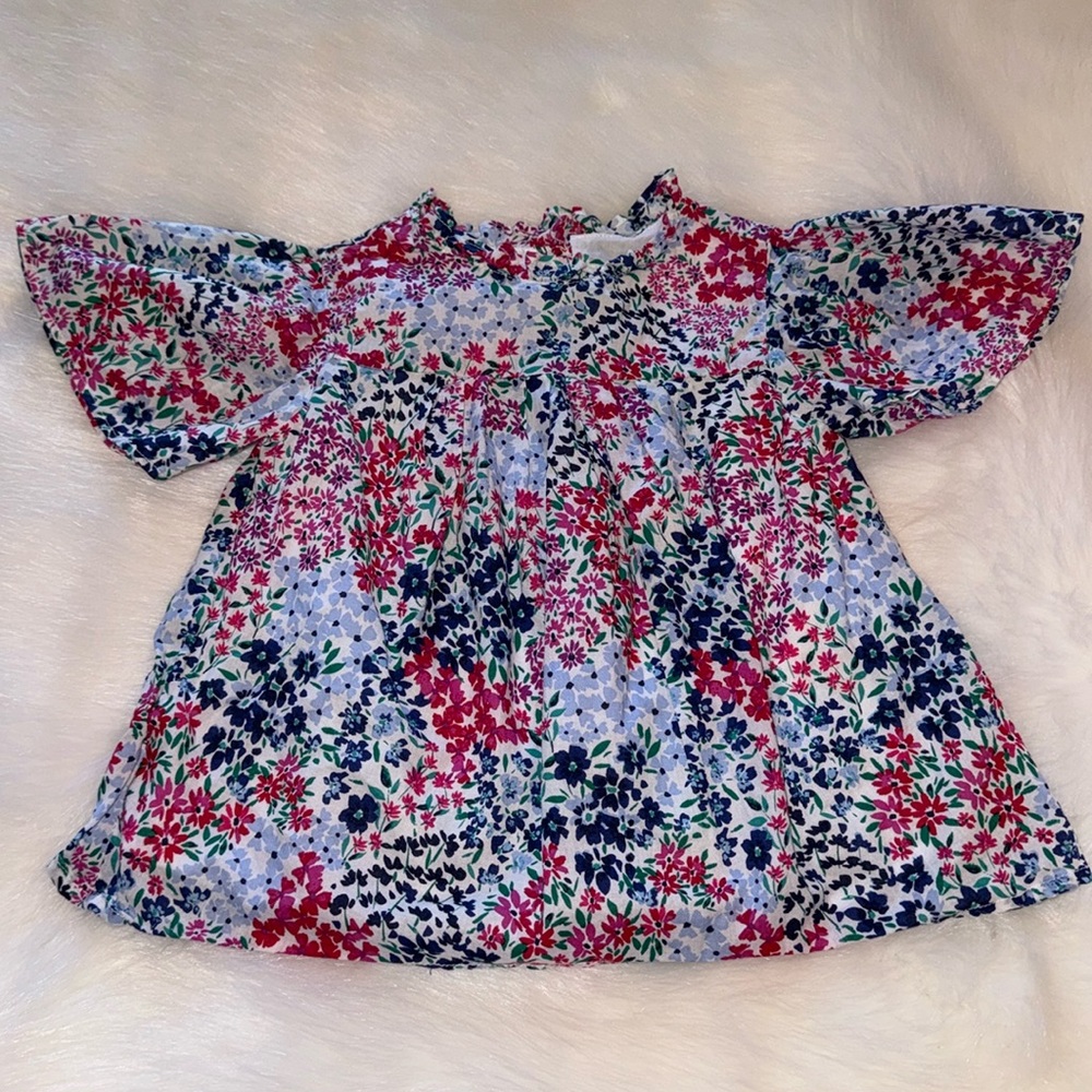 Janie and Jack flutter sleeve floral top. Size 4
